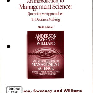 An Introduction To Management Science: Quantitative Approaches To Decision Making (Test Bank)