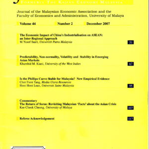 Malaysian Journal of Economic Studies
