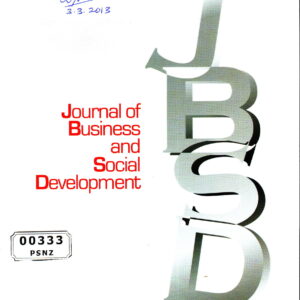 Journal of Business and Social Development (Volume 1 Number 1: March 2013)