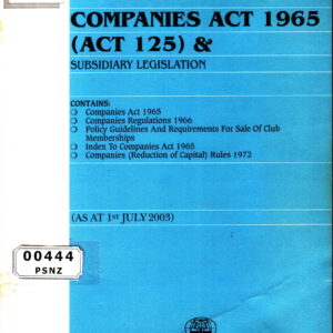 Companies Act 1965 (Act 125) & subsidiary legislation